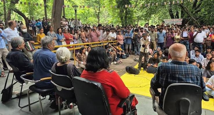 JNUSU holds Umar Khalid book discussion despite venue cancellation