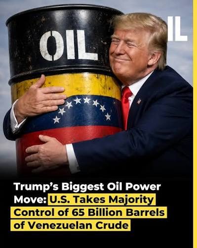 Trump announces US deal to control $65 Billion-barrel Venezuelan oil reserves