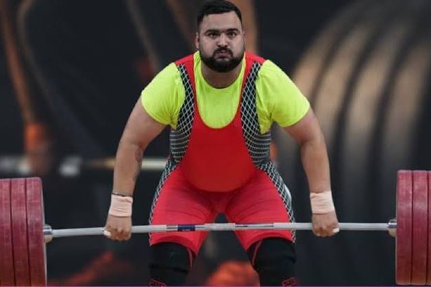 Lovepreet Singh settles for silver despite record lift in men's +110kg