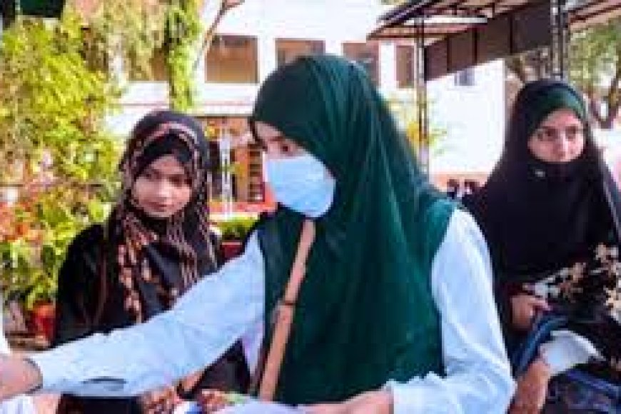 Tension outside Ahmedabad NEET centre over hijab, sacred thread