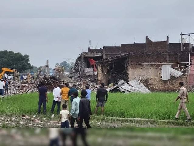 UP: Cracker factory blast accused's house razed; toll rises to 14
