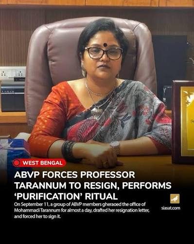 Professor forced to resign, ABVP performs ‘purification’ ritual