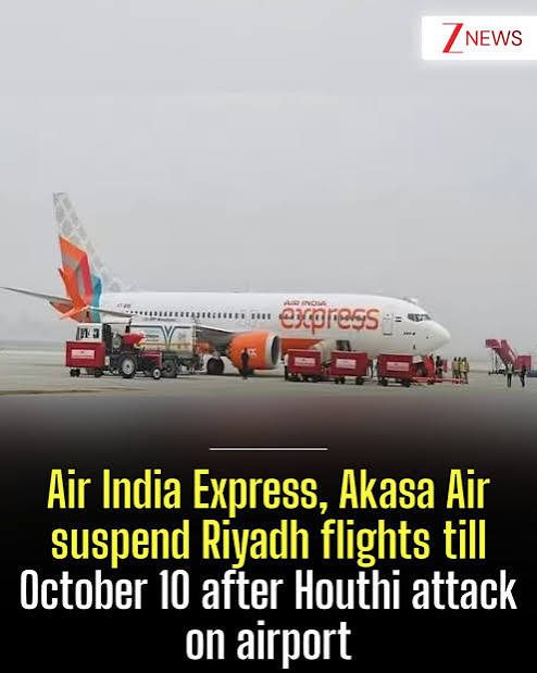 Air India Express, Akasa Air suspend Riyadh flights till October 10 after Houthi attack on airport
