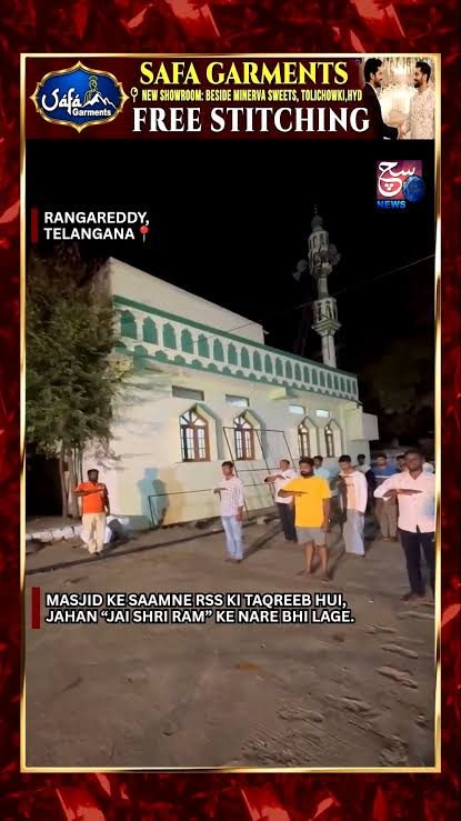 RSS event outside mosque in Rangareddy, cops say no issue