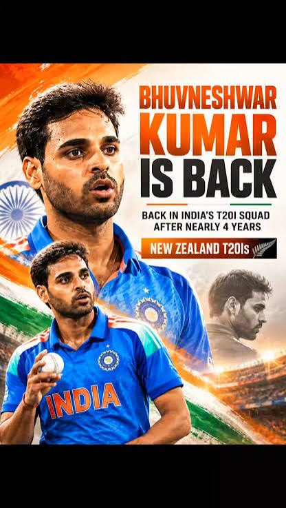 Bhuvneshwar back after 4 years! Picked in Indian team for New Zealand T20Is
