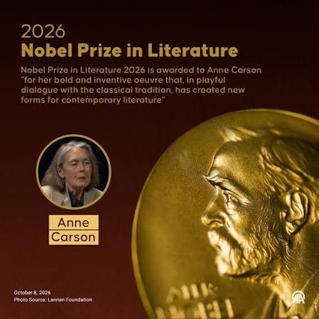 Canadian author Anne Carson awarded 2026 Literature Nobel